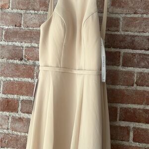 Azazie Champagne Cream Dress size A2